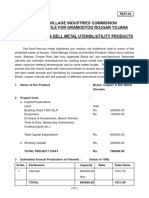 Khadi & Village Industries Commission Project Profile For Gramodyog Rojgar Yojana Brass, Copper & Bell Metal Utensil/Utility Products