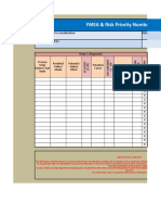 FMEA & Risk Priority Number (RPN) Sheet