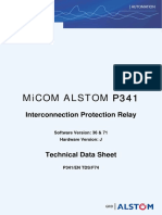 MiCOM Alstom P341 Technical Data Sheet GB