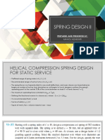 Spring Design Ii: Prepared and Presented by