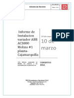 Informe #4 - Instalacion Variador ABB ACS880 Molino #1
