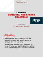 Bernoulli and Energy Equations: Fluid Mechanics