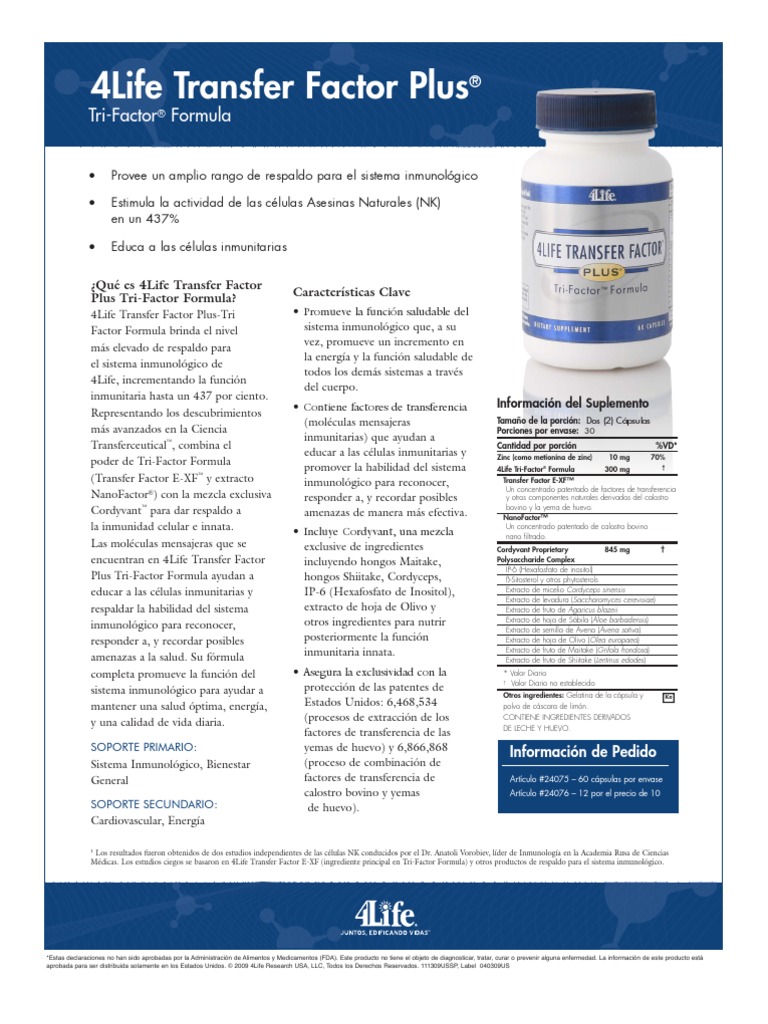 Tri-Factor Plus - PPS - 111309 - SP | PDF