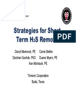 Strategies for short-term H2S removal 