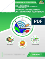 SHS - SLK - Ict Animation Hand Tools and Equipment According To Function and Task Requirement