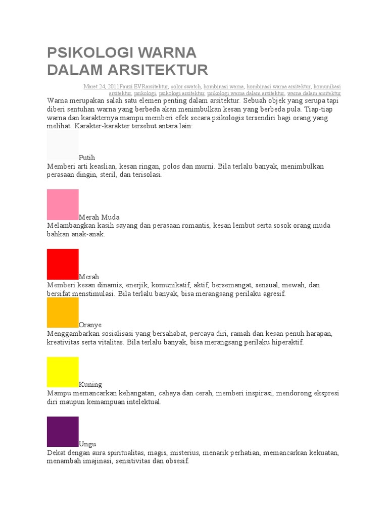 Psikologi Warna Dalam | PDF