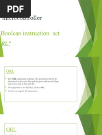 Boolean Instructions Set