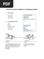 Parental Consent For PayMaya Account Upgrade of Minor