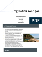 Coastal Regulation Zone Goa: Presentation Prepared By: Amit Bodake Onkar Jaju Akshay Gajre Harsh Shinde