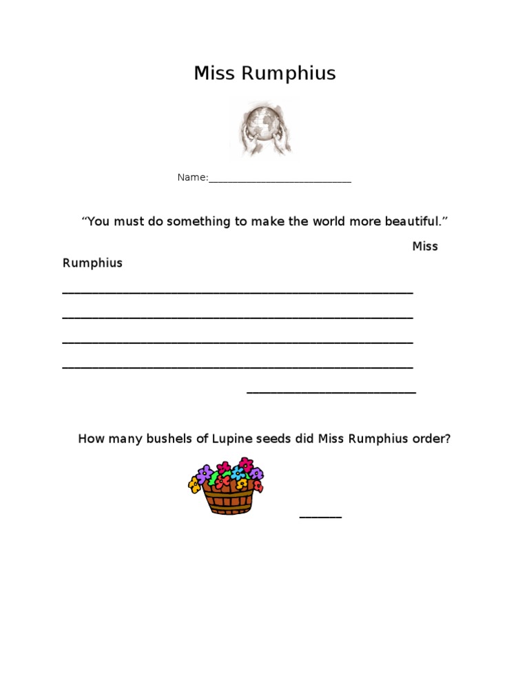 Miss Rumphius | PDF | Language Arts & Discipline | Home & Garden