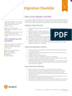 Job Aid Data Center Migration Checklist