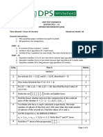 Unit Test I/Grade Xi SESSION 2021 - 22 Applied Mathematics (241) Time Allowed: 1 Hour 30 Minutes Maximum Marks: 40 General Instructions