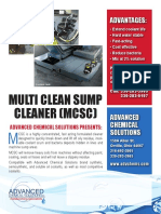 Multi Clean Sump Cleaner (MCSC) : Advantages