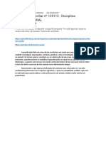 Exercício Domiciliar #125112 - Disciplina ECONOMIA RURAL