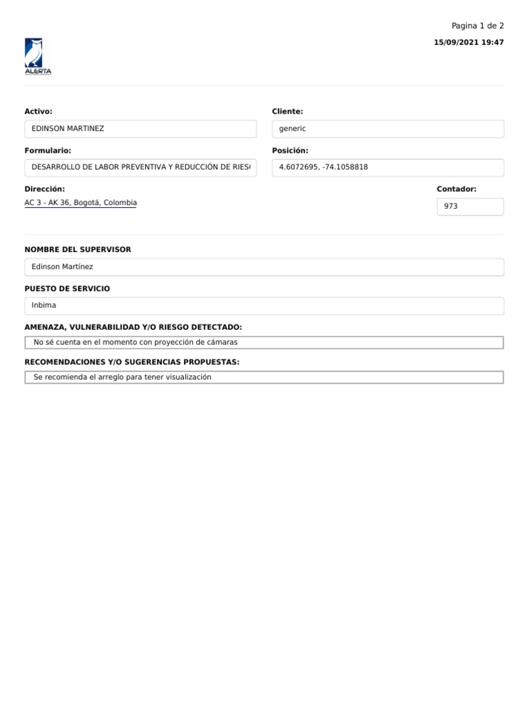 973-Desarrollo de Labor Preventiva - Inbima | PDF