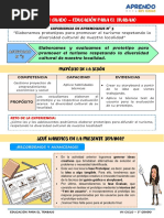 V Experiencia de Aprendizaje - Act 3 - 5° Grado