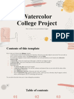 Watercolor College Project by Slidesgo