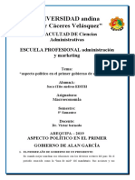 Aspecto Político en El Primer Gobierno de Alan García