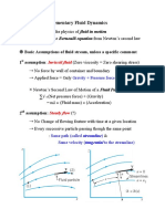 CHAPTER 3. Elementary Fluid Dynamics: Basic Assumptions of Fluid Stream, Unless A Specific Comment 1 Assumption