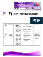 Eekly Home Learning Plan: Kristine Joy B. Laroco First Media Information Literacy Week 1 Grade 12 September 20-24, 2021