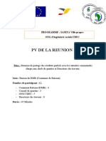 PV Reunion de Partage Des Résultats À La Commune