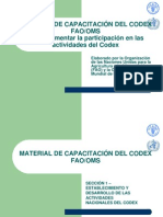 Material de Capacitación Del Codex Fao/Oms Cómo Aumentar La Participación en Las Actividades Del Codex