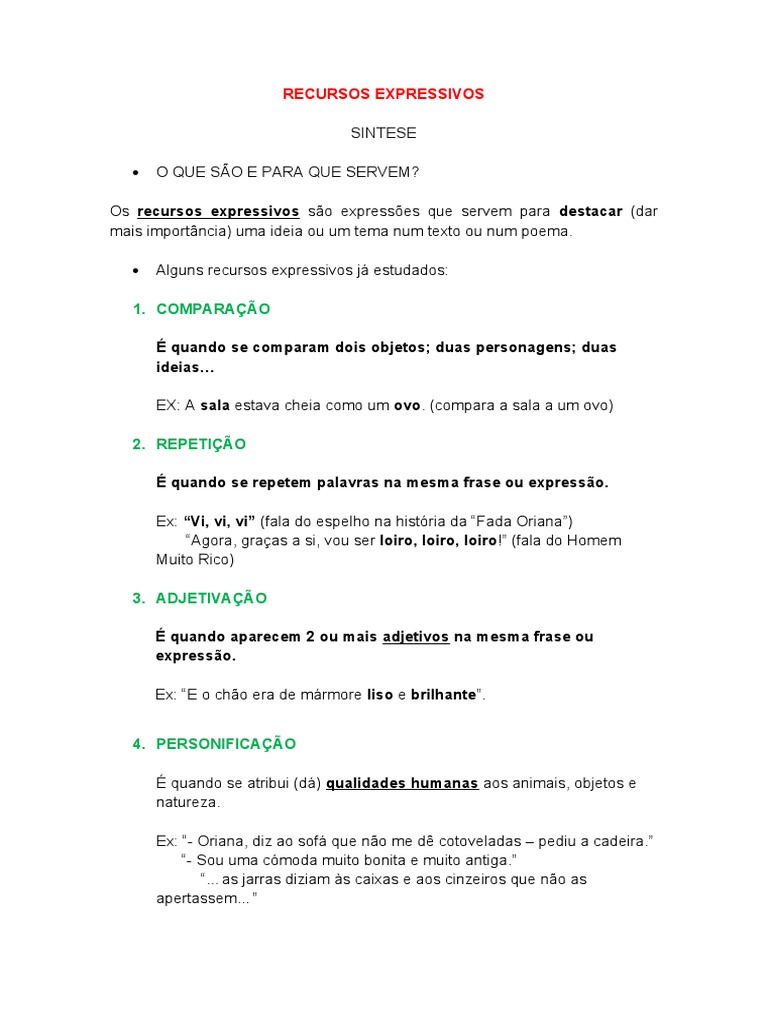 Recursos Expressivos | PDF