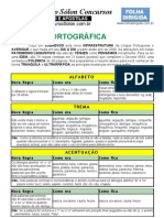 Resumo acordo ortográfico Decreto 6583-2008