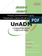 Modulo 6 Unidad 2: Proceso, Procedimiento y Juicio. Preparación y Desarrollo Del Acto Procesal