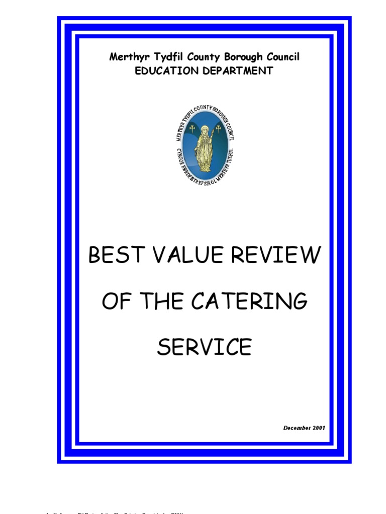 Best Value Review of Catering Service | PDF | Feasibility Study | Audit