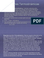 Segunda Ley de La Termodinámica, Ecuaciones y