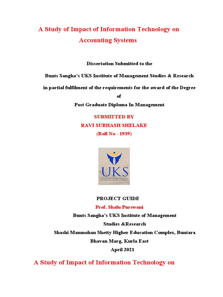 Impact of IT on Accounting Systems | PDF | Accounting | Electronic Data ...