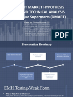 Efficient Market Hypothesis Tests and Technical Analysis FOR Avenue Supermarts (DMART)