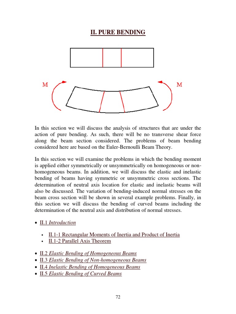 Pure Bending | PDF | Bending | Beam (Structure)
