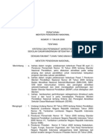 Salinan Permen 11 Thn 2009 Ttg Akreditasi Sd-MI