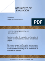 Instrumento de Evaluación: Presentado Por: Docente. Melva M. LEIVA ZAPATA