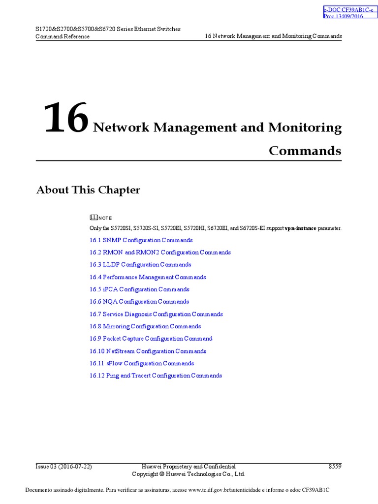 0116 Network Management and Monitoring Commands | PDF | Read Only ...