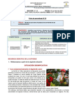 Ficha de Aprendizaje - Evaluación Ept Semana 4 Ciclo Vii