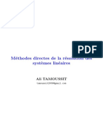 Methode de Resolution Sys - Lin - Directes