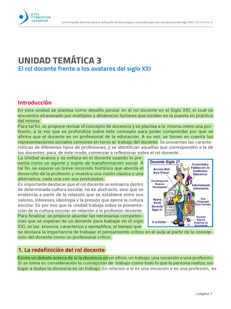 Rol del Docente en el Siglo XXI | PDF | Maestros | Conocimiento