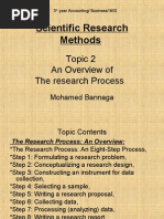 Topic 2 The Research Process - An Overview