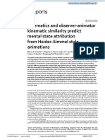 Kinematics and Observer Animator Kinematic Similarity Predict Mental State Attribution From Heider-Simmel Style Animations