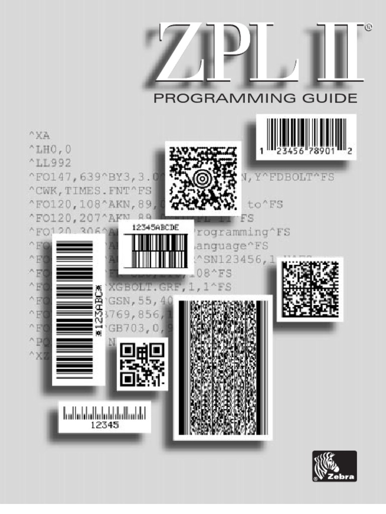 Zebra ZPLII Manual Universal Product Code Typefaces