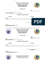 Tardy Slip: Republic of The Philippines Department of Education Caraga Administrative Region
