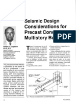 sesismic design considerations for precast concrete multi-storey buildings