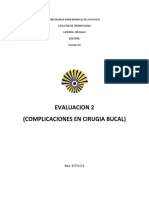 Evaluacion, Complicaciones en Cirugia Bucal. Cirugia II