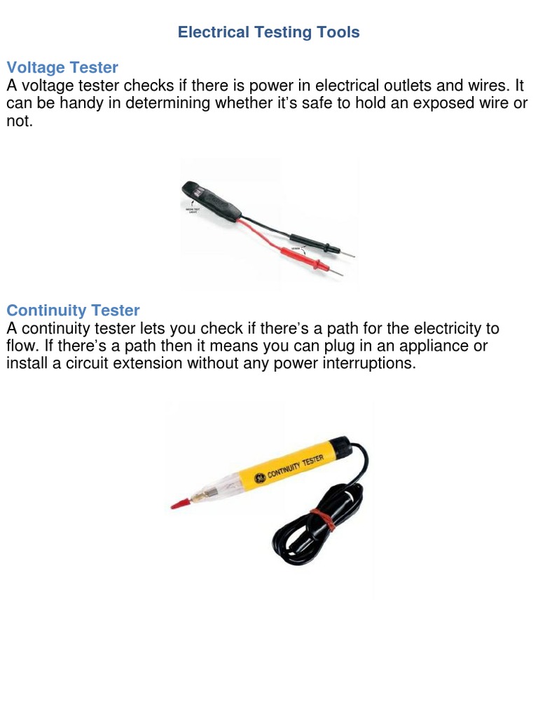 Essential Electrical Testing Tools | PDF | Technology & Engineering