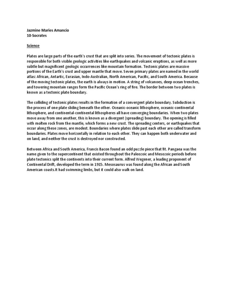 Understanding Tectonic Plate Movements | PDF