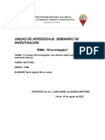 Tarea 1.2 Lectura (El Investigador, Una Relación Entre Sujeto y Objeto Realmente Intensa) - NeriaAguilar