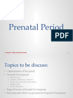 Prenatal Period: Chapter II-Child and Adolescent Period